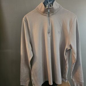 Burberry Men's Light Beige Zip-Up Sweater